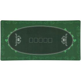 Poker Table Top Poker Mat for 6 Player, Green
