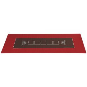 Poker Table Top Poker Mat for 12 Player, Red