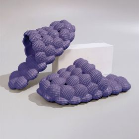 Women's Solid Ultra Cushioned Bubble Slides; Bubble Slippers (Color: Purple, size: 7.5-8.5)