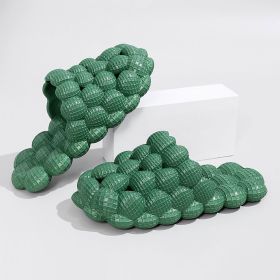 Women's Solid Ultra Cushioned Bubble Slides; Bubble Slippers (Color: Dark Green, size: 6-7)