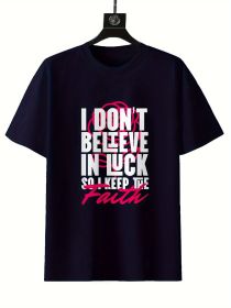 Round Neck Printed T-shirt Casual Short Sleeved Top For Spring And Summer, Personalized And Comfortable For Both Men And Women (Color: Navy Blue, size: 5XL)
